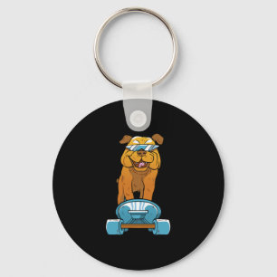 Porte-clés Bouledogue Fun Skateboarding Bouledogue Français G