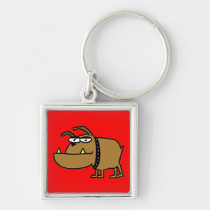 Porte-clés Bouledogue Keychain de bande dessinée