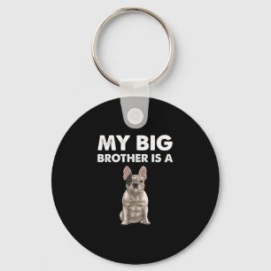 Porte-clés Bouledogue Mon grand frère est un français 