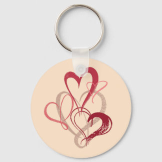 Porte-clés Bouquet de coeur rose Saint Valentin Porte - clé