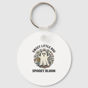 Porte-clés Bouquet de fantôme floral vintage mignon Boo Hallo