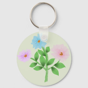 Porte-clés Bouquet de fleurs sauvages à l'aquarelle éthérée -