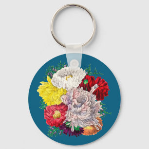 Porte-clés Bouquet de fleurs sauvages botaniques vintage vibr