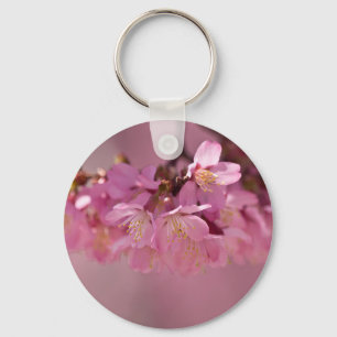 Porte-clés Bouquet délicat de fleurs de cerisier Sakura rose