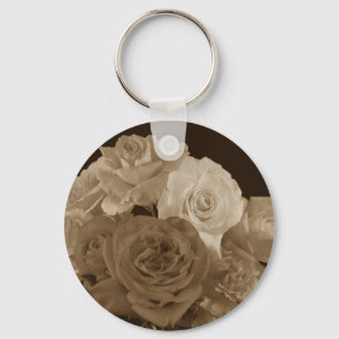 Porte-clés Bouquet Sepia Rose