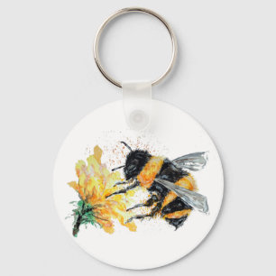 Porte-clés Bourdon collectant du pollen