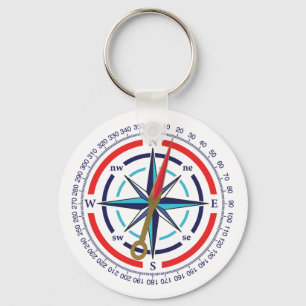 Porte-clés Boussole de porte - clé