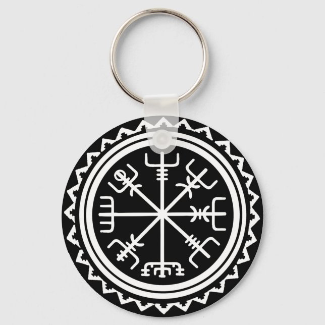 Porte-clés Boussole nautique Viking Vegvisir (Recto)