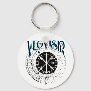 Porte-clés boussole vegvisir nordique