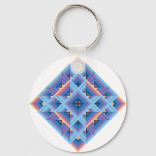 Porte-clés Bouteille de diamant en bleu et violet