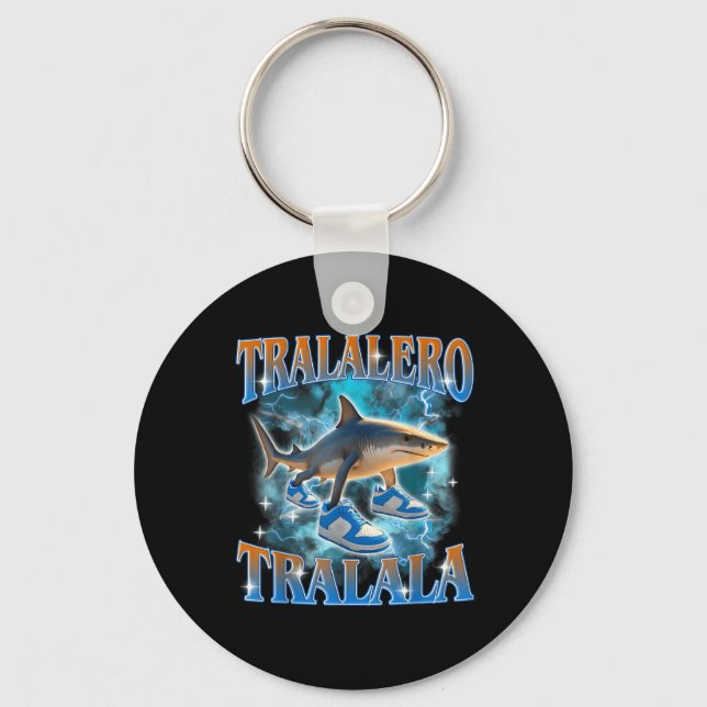 Porte-clés Bouteille de mème de requin Tralalero Tralala (Recto)