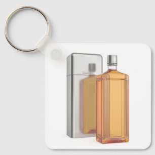 Porte-clés Bouteille de whisky, bourbon, brandy ou cognac ave
