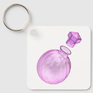 Porte-clés Bouteille en verre violet décorative vide