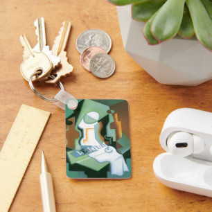 Porte-clés Bouteille et coupe de fruits par Juan Gris, Cubism