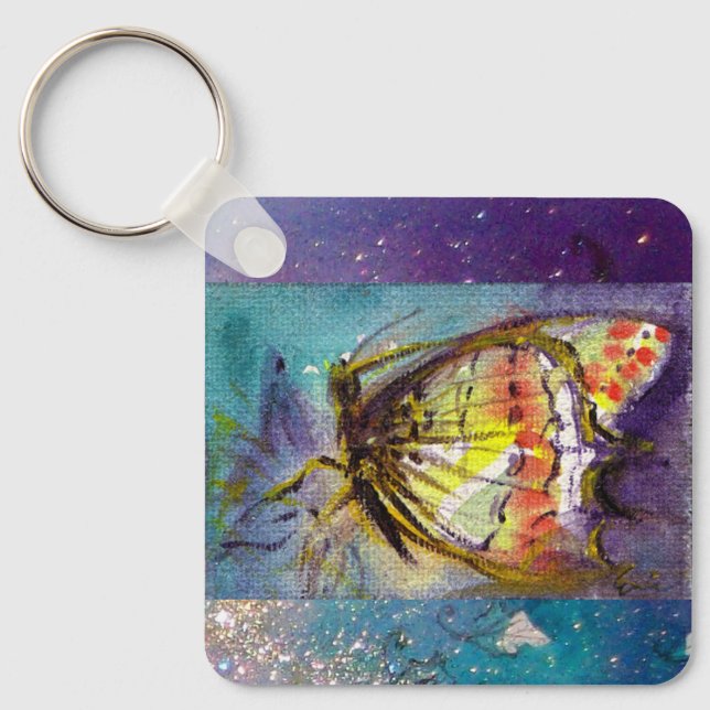 PORTE-CLÉS BOUTEILLE MAGIQUE EN ÉCLAIRAGE BLEU (Recto)