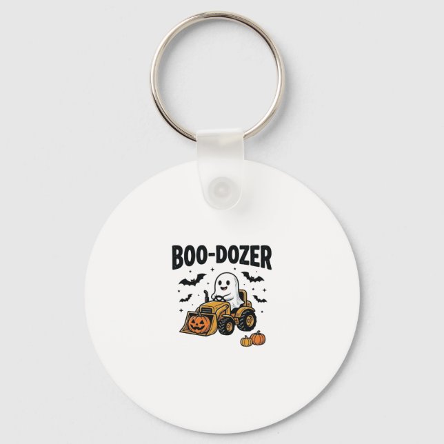 Porte-clés Bouteur fantôme Halloween Boo-Dozer Design_1 (Recto)