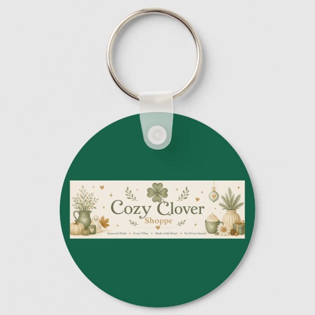 Porte-clés Boutique Cozy Clover (Recto)