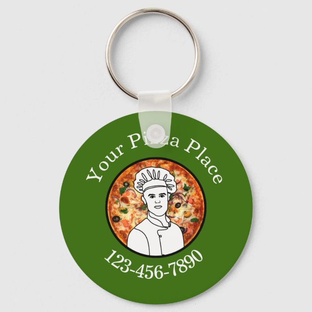 Porte-clés Boutique de pizza personnalisée Porte - clés promo (Recto)
