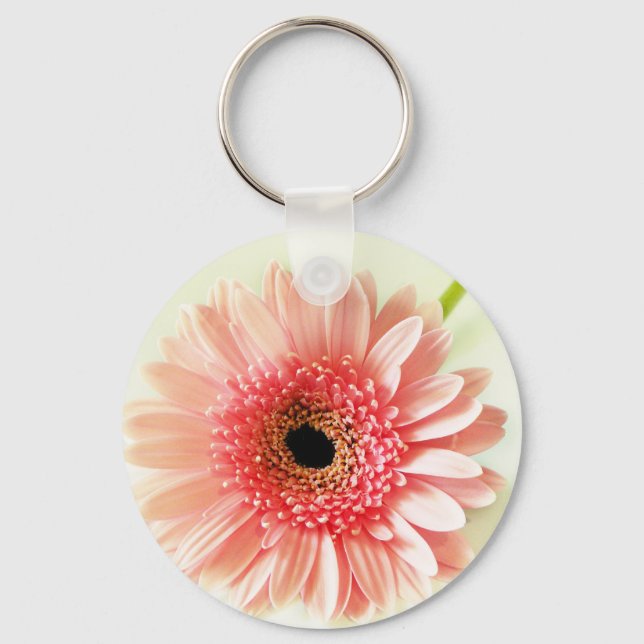 Porte-clés Bouton à revers Gerbera Daisy (Recto)