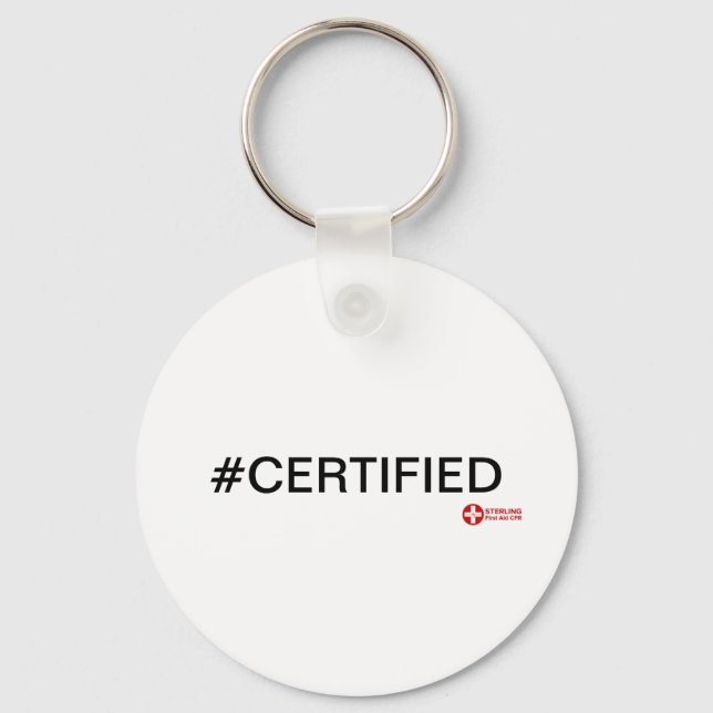 Porte-clés Bouton #CERTIFIÉ (Recto)