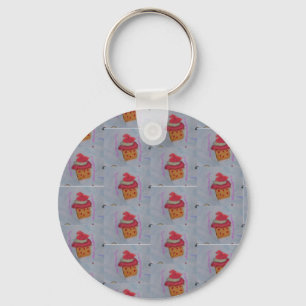 Porte-clés Bouton Cupcakes Bague touche