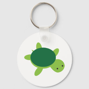 Porte-clés Bouton de la Tortue verte mignonne Porte - clé