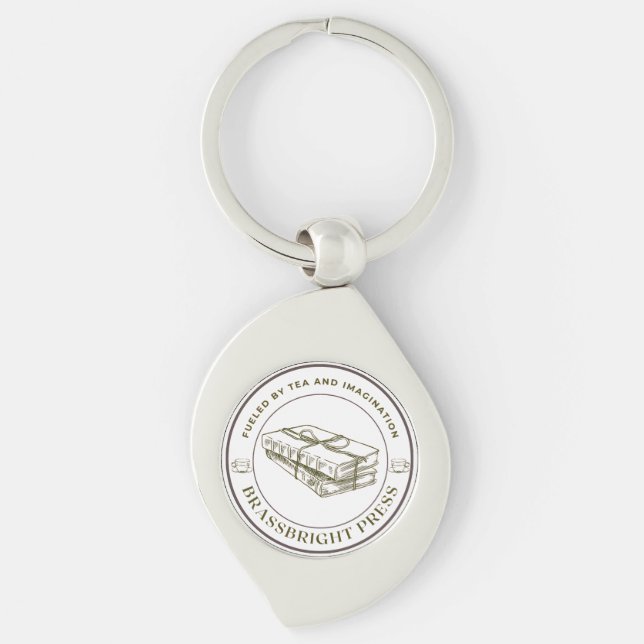 Porte-clés Bouton de presse Brassbright (Devant)