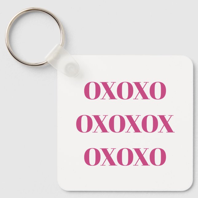 Porte-clés Bouton de touche - OXOXO (Recto)
