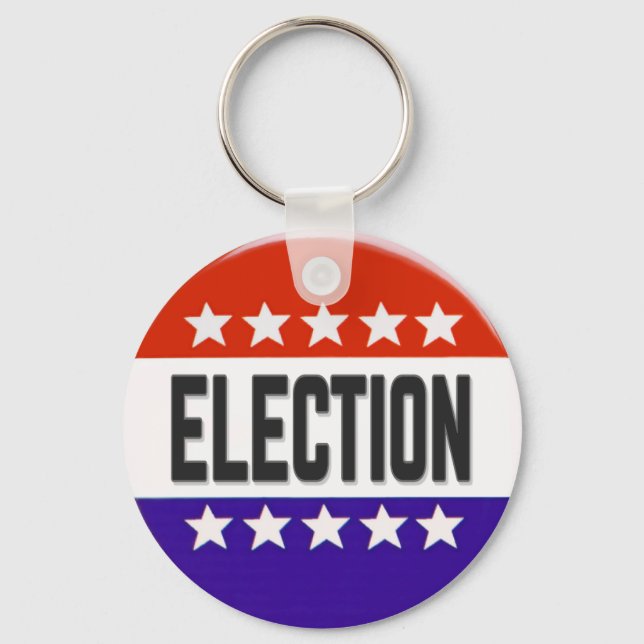Porte-clés Bouton Élection (Recto)