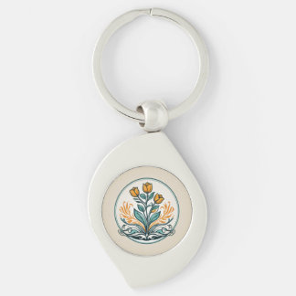 Porte-clés Bouton Floral orange
