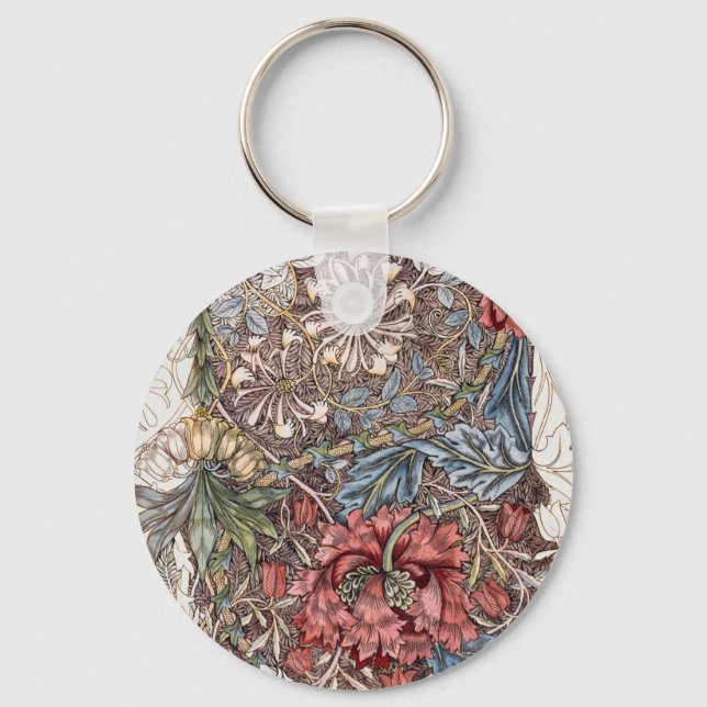 PORTE-CLÉS BOUTON KEYRING : WILLIAM MORRIS DESIGN (Recto)