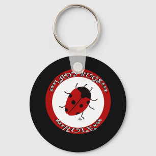Porte-clés Bouton Ladybug