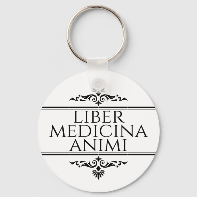 Porte-clés Bouton magnétique Liber Medicina Animi (Recto)