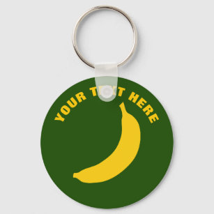 Porte-clés Bouton personnalisé de fruits de banane jaune mign