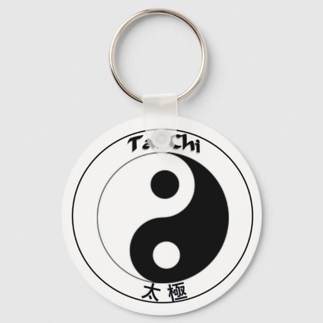 Porte-clés Bouton porte - clé Logo Tai Chi (Recto)