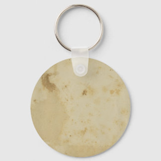 Porte-clés Bouton rond blanc d'antiquité des années 1870 Port