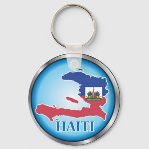 Porte-clés Bouton rond d'Haïti.ai