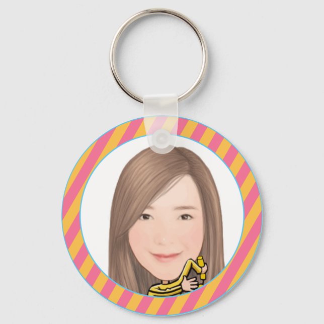 Porte-clés Bouton rond, Standard, Bouton de 2¼ pouces (Recto)