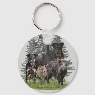 Porte-clés Bouton Sticker Jagdterrier
