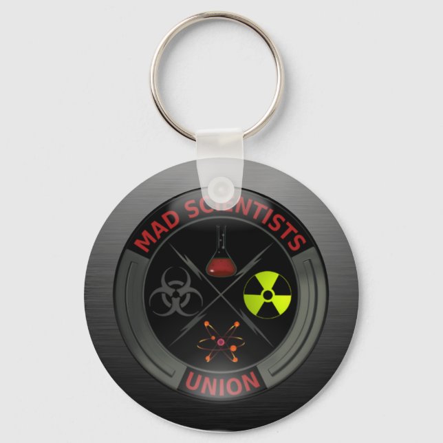 Porte-clés Bouton Syndicat des scientifiques Mad Glossy (Recto)