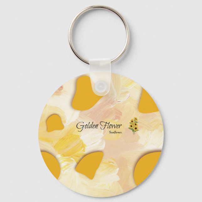 Porte-clés bouton tournesol (Recto)