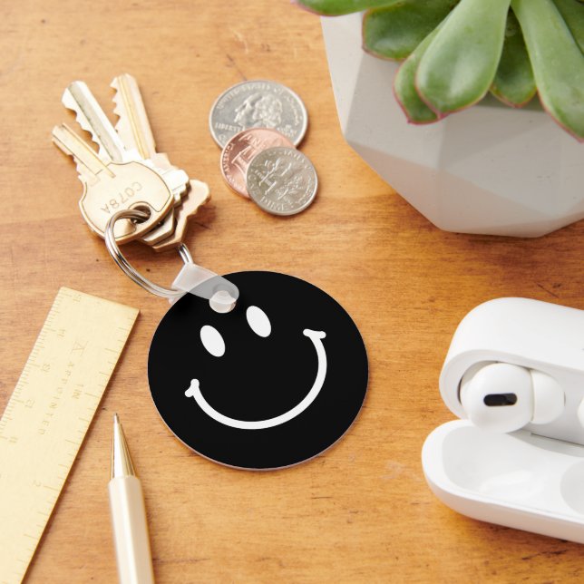 Porte-clés Bouton Visage Heureux (Bureau)