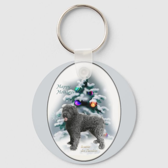 Porte-clés Bouvier des Flandres Cadeaux de Noël (Recto)