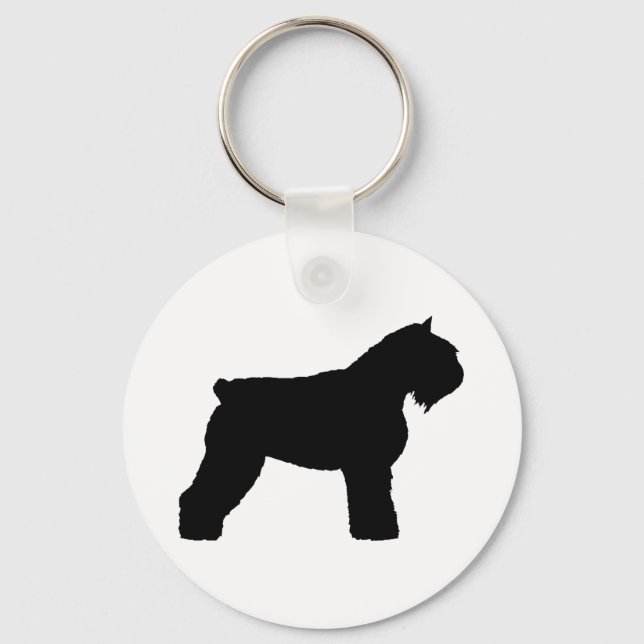 Porte-clés Bouvier des Flandres Dog (in black) (Recto)