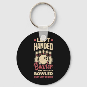 Porte-clés Bowler à gauche amusant Bowling à gauche à main Bo