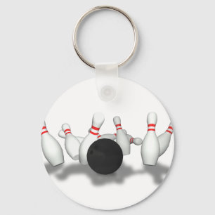Porte-clés Bowling Ball & Pins: 3D Model: