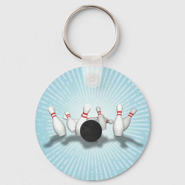 Porte-clés Bowling Ball & Pins: 3D Model: Keychain (Recto)