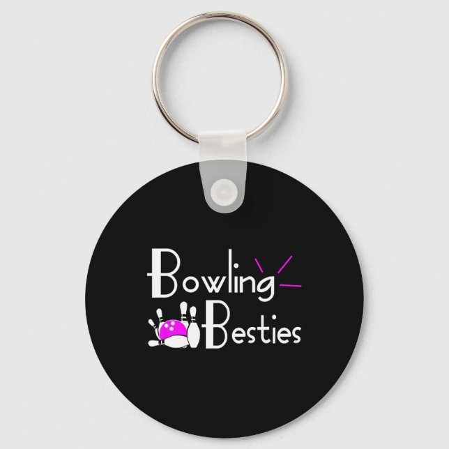 Porte-clés Bowling Besties Best Friends Womens League  (Recto)