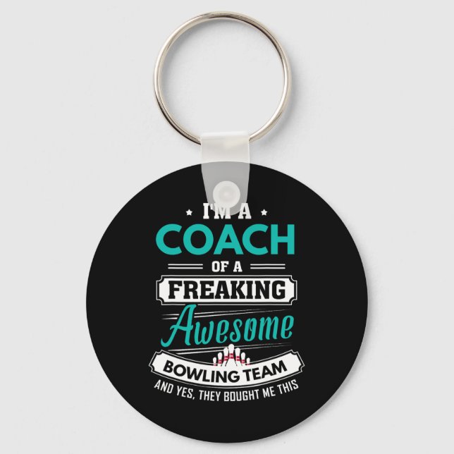 Porte-clés Bowling Coach Bowling Team Coach Cadeau (Recto)