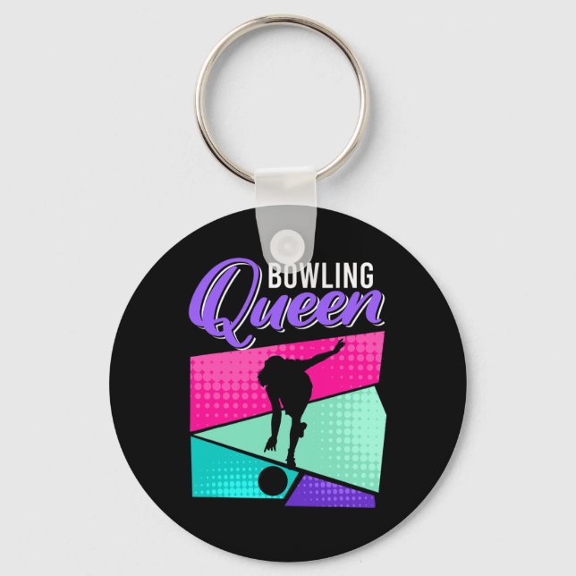 Porte-clés Bowling Drôle Dit Bowling Queen Women Bowler (Recto)